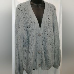 Cream Alpaca cardigan sweater